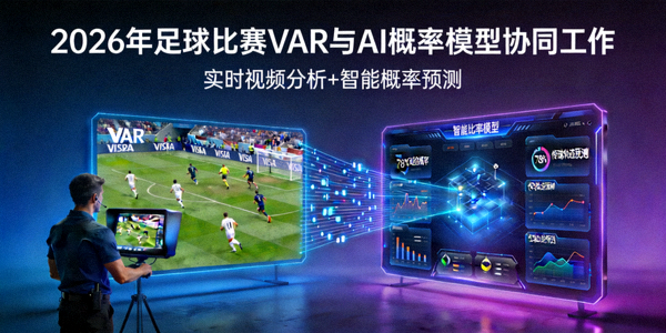 2026年足球比赛VAR系统与AI概率模型协同工作概念图